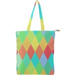 Low Poly Triangles Double Zip Up Tote Bag