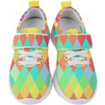 Low Poly Triangles Kids  Velcro Strap Shoes