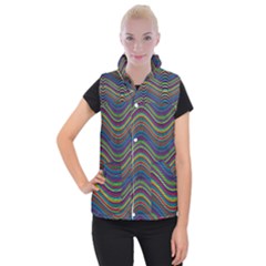 Ornamental Line Abstract Women s Button Up Vest