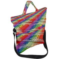 Perspective Background Color Fold Over Handle Tote Bag