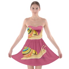 Snail Color Nature Animal Strapless Bra Top Dress