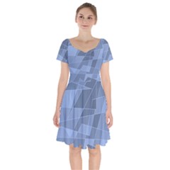 Lines Shapes Pattern Web Creative Short Sleeve Bardot Dress