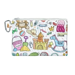Baby Equipment Child Sketch Hand Canvas Cosmetic Bag (large) by Pakrebo