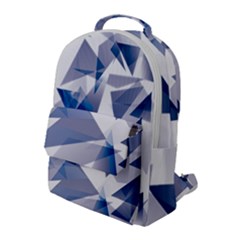 Triangle Blue Flap Pocket Backpack (large) by Alisyart
