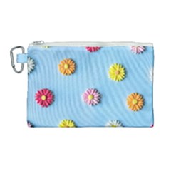 Daisy Canvas Cosmetic Bag (large) by WensdaiAmbrose