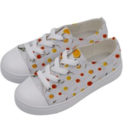 Citrus Thyme Kids  Low Top Canvas Sneakers by WensdaiAmbrose