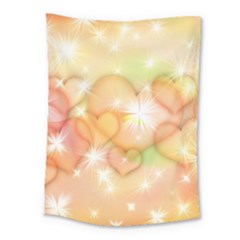 Valentine Heart Love Pink Medium Tapestry by Mariart