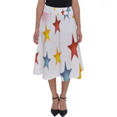 Star Rainbow Perfect Length Midi Skirt