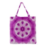 Pattern Abstract Background Art Purple Grocery Tote Bag