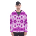 Pattern Abstract Background Art Purple Hooded Windbreaker (Men)