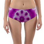 Pattern Abstract Background Art Purple Reversible Mid-Waist Bikini Bottoms
