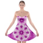 Pattern Abstract Background Art Purple Strapless Bra Top Dress