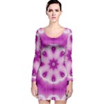 Pattern Abstract Background Art Purple Long Sleeve Velvet Bodycon Dress
