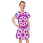 Pattern Abstract Background Art Purple Kids  Drop Waist Dress