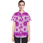 Pattern Abstract Background Art Purple Women s Short Sleeve Shirt