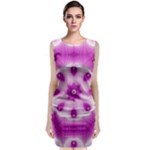 Pattern Abstract Background Art Purple Sleeveless Velvet Midi Dress