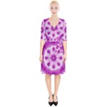 Pattern Abstract Background Art Purple Wrap Up Cocktail Dress