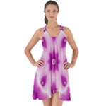 Pattern Abstract Background Art Purple Show Some Back Chiffon Dress