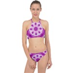 Pattern Abstract Background Art Purple Racer Front Bikini Set
