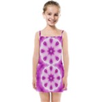 Pattern Abstract Background Art Purple Kids  Summer Sun Dress