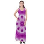 Pattern Abstract Background Art Purple Sleeveless Velour Maxi Dress