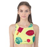 Watermelon Leaves Strawberry Tank Bikini Top