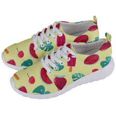 Watermelon Leaves Strawberry Men s Lightweight Sports Shoes