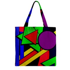 Background Color Art Pattern Form Zipper Grocery Tote Bag by Pakrebo
