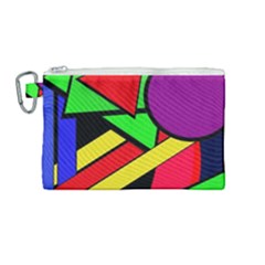 Background Color Art Pattern Form Canvas Cosmetic Bag (medium) by Pakrebo