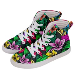 Hibiscus Flower Plant Tropical Women s Hi-top Skate Sneakers by Pakrebo