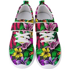 Hibiscus Flower Plant Tropical Men s Velcro Strap Shoes by Pakrebo