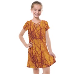 Lightning Internal Blood Vessel Kids  Cross Web Dress by Pakrebo