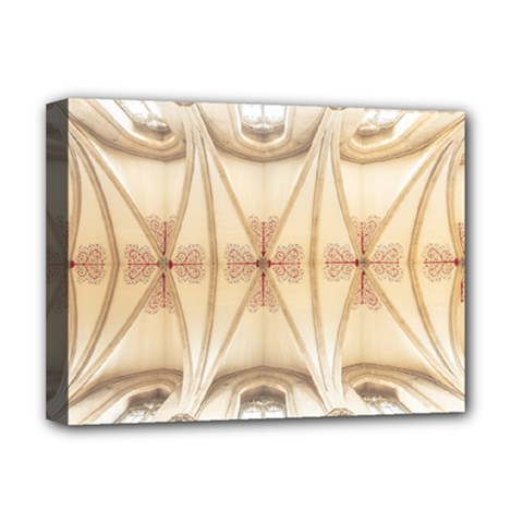 Wells Cathedral Wells Cathedral Deluxe Canvas 16  X 12  (stretched)  by Pakrebo