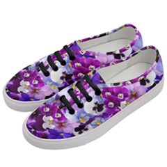 Pretty Purple Pansies Women s Classic Low Top Sneakers by retrotoomoderndesigns
