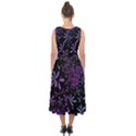 Retro Lilac Pattern Midi Tie-Back Chiffon Dress View2