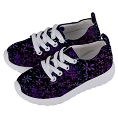 Retro Lilac Pattern Kids  Lightweight Sports Shoes by WensdaiAmbrose
