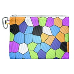 Stained Glass Colourful Pattern Canvas Cosmetic Bag (xl) by Mariart