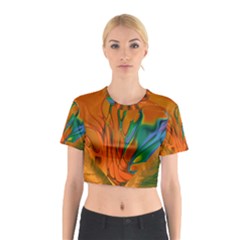 Pattern Heart Love Lines Cotton Crop Top by Mariart
