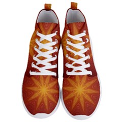 Fractal Wallpaper Colorful Abstract Men s Lightweight High Top Sneakers