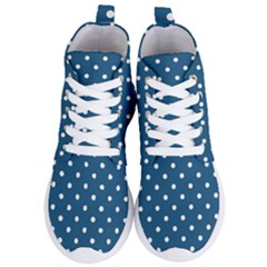 Polka Dot - Turquoise  Women s Lightweight High Top Sneakers by WensdaiAmbrose