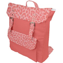 Coral Leopard Buckle Up Backpack by TopitOff