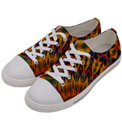 Background Abstract Texture Chevron Women s Low Top Canvas Sneakers