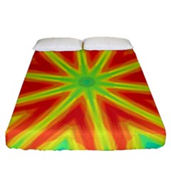 Kaleidoscope Background Star Fitted Sheet (queen Size) by Mariart