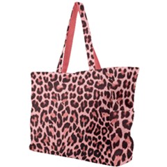 Coral Leopard Print  Simple Shoulder Bag by TopitOff