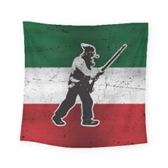 Flag Patriote Quebec Patriot Red Green White Grunge Vieux Patriot Henri Julien Square Tapestry (small) by Quebec