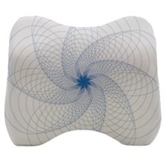 Spirograph Pattern Geometric Velour Head Support Cushion