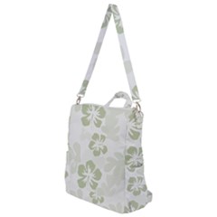 Hibiscus Green Pattern Plant Crossbody Backpack