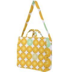 Citrus Fruit Orange Lemon Lime Square Shoulder Tote Bag by Alisyart
