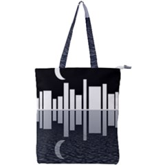 Cityscape City Waterfront Double Zip Up Tote Bag
