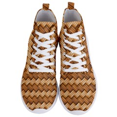 Basket Fibers Basket Texture Braid Men s Lightweight High Top Sneakers by Alisyart